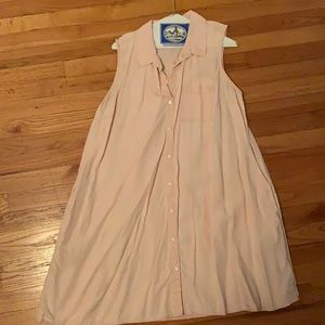 Pink button down dress
